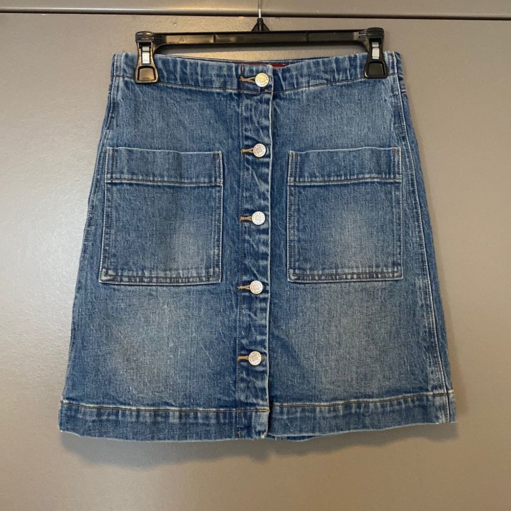 LUCKY BRAND A Line Denim Skirt